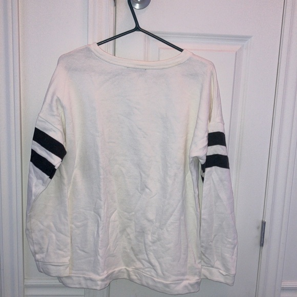 White Sweatshirt with Black 'WEIRDO' Print - Picture 3 of 3